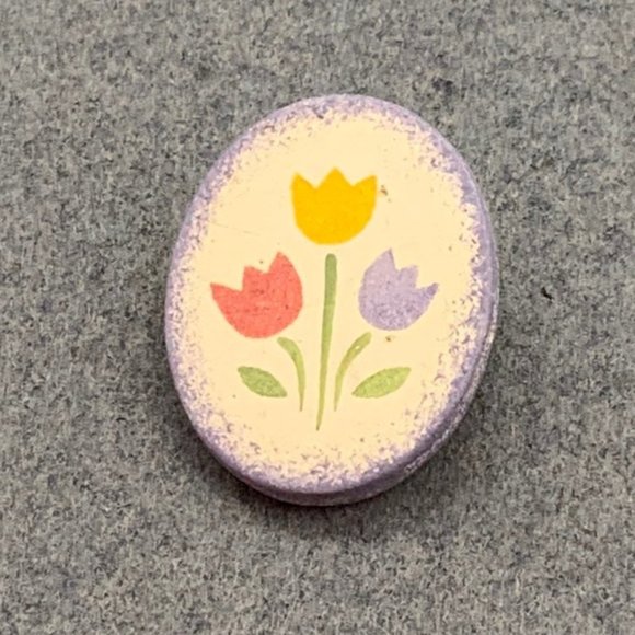 Hand Crafted Jewelry - Flower Bouquet Pin Brooch Purple Pink Yellow Green